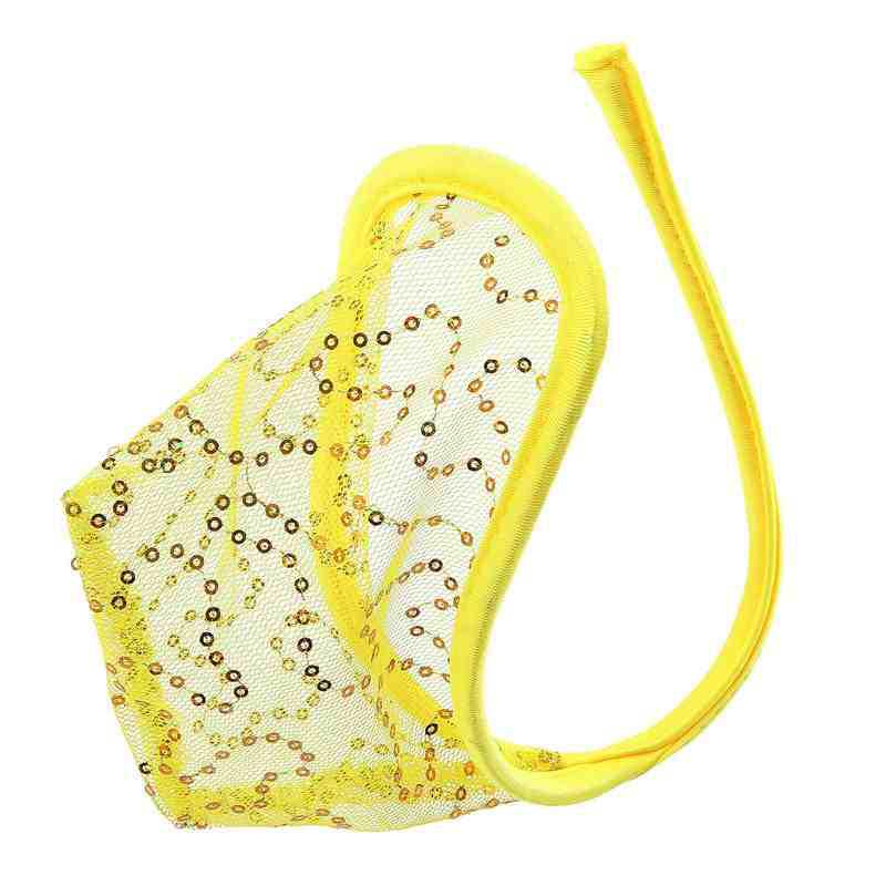 Pánské Sexy Flitrované Průsvitné Tanga C-string Erotické Prádlo JJ Kapsička