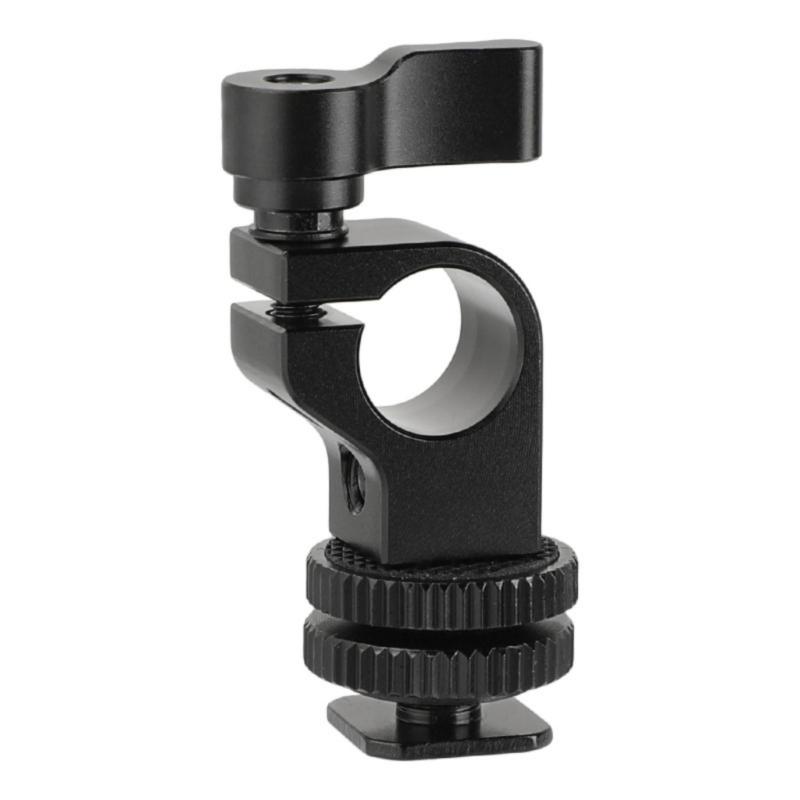 15mm Single Hole Pipe Clamp Camera Accessory Aluminum Alloy Hot Shoe Extension Bracket Mount for Photography