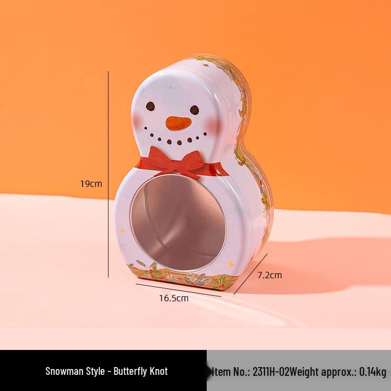 Christmas Gingerbread Man & Santa Claus Tin Cookie and Candy Storage Box