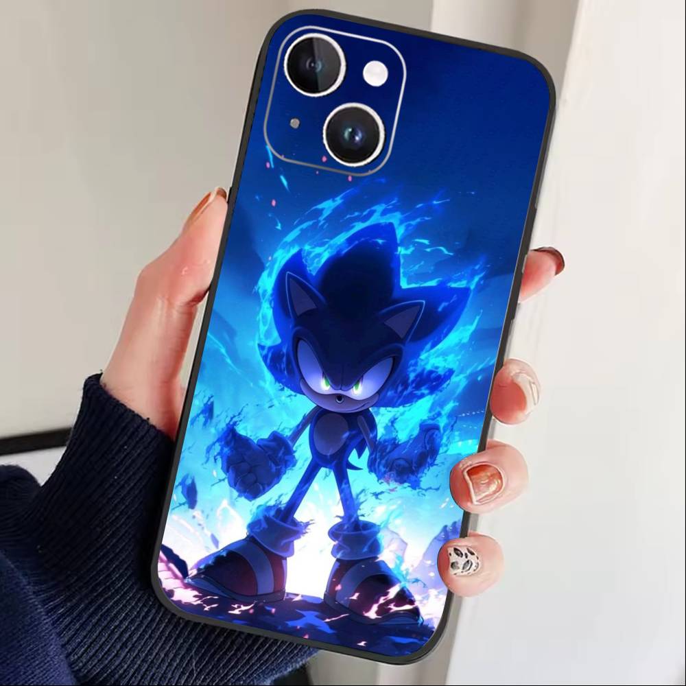 

L-Shadow the Hedgehog Phone Case For iPhone 17 16 15 14 13 12 Max Plus Silicone Black Cover iPhone16pro