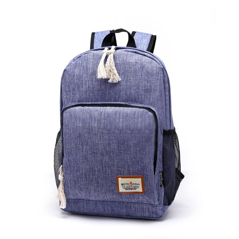 Schoolbag new backpack, British Oxford cloth flip solid color backpack outside casual sports bag wholesale