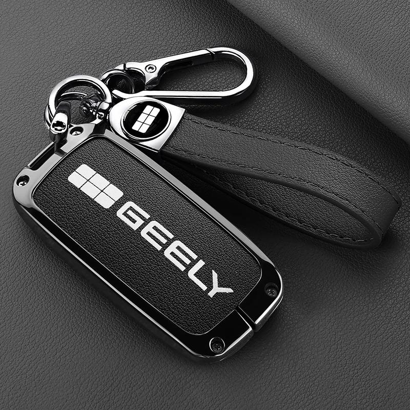 NEW Zinc Alloy Protection Shell For Geely EX5 Galaxy Starship 7 EM-i L7 Model E8 E5 Car Smart Remote Key Case Cover Accessory