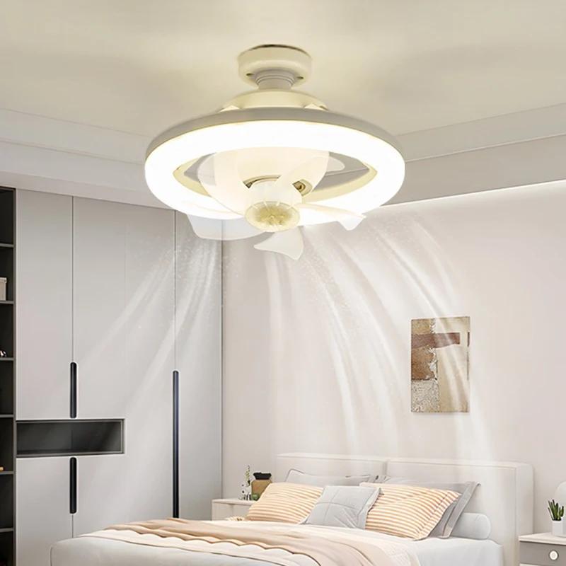 Ceiling Fan Light LED 360° Rotation Fan Lamp For Living Dining Room Bedroom 3 Gear Wind Speed Periodic Fan Decorative Lamp