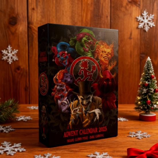 2025 Crazy Clowns Adventní kalendář Krabička Akrylová ozdoba Temný karneval Ozdoba na vánoční stromek Odpočítávání Sváteční dekorace