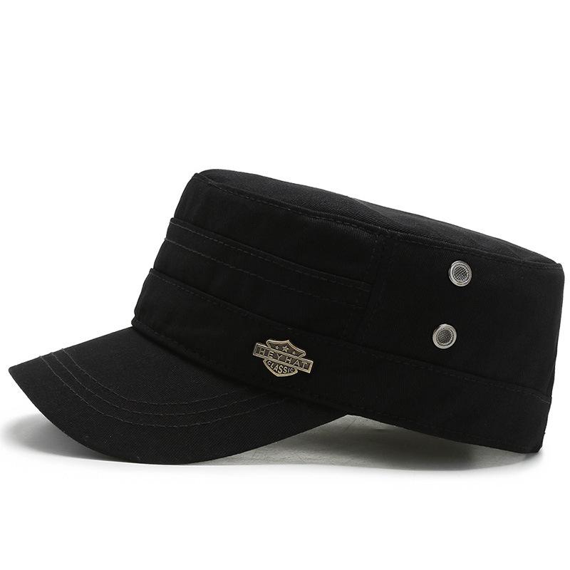 New Cap Spring and Autumn Visor Flat Top Military Hat Outdoor Travel Hat Sunscreen Hat Men