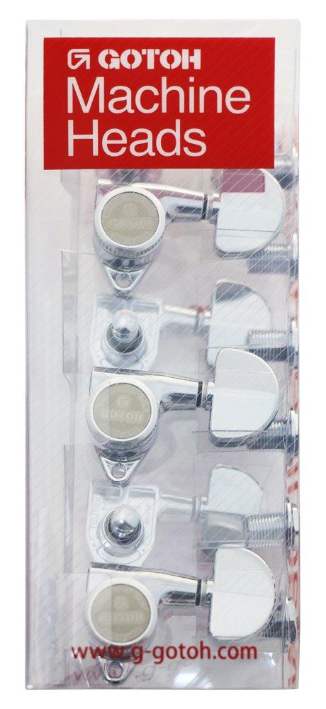 GOTOH Guitar Rotomatic Magnum Lock 20 Chrome Tuners, Type, Trad, Buttons, 3+3, (05182CYTX) SG301-MG-T-20-3+3-C