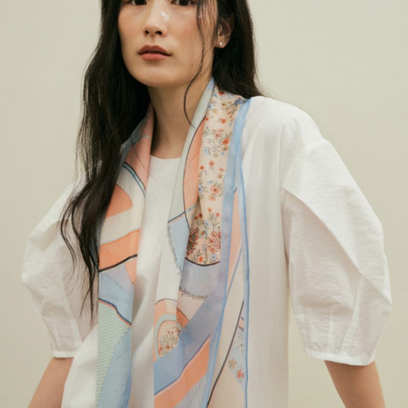 Saint Luxure Chiffon Silk Rhombus Scarf Glory SL22SDIGL