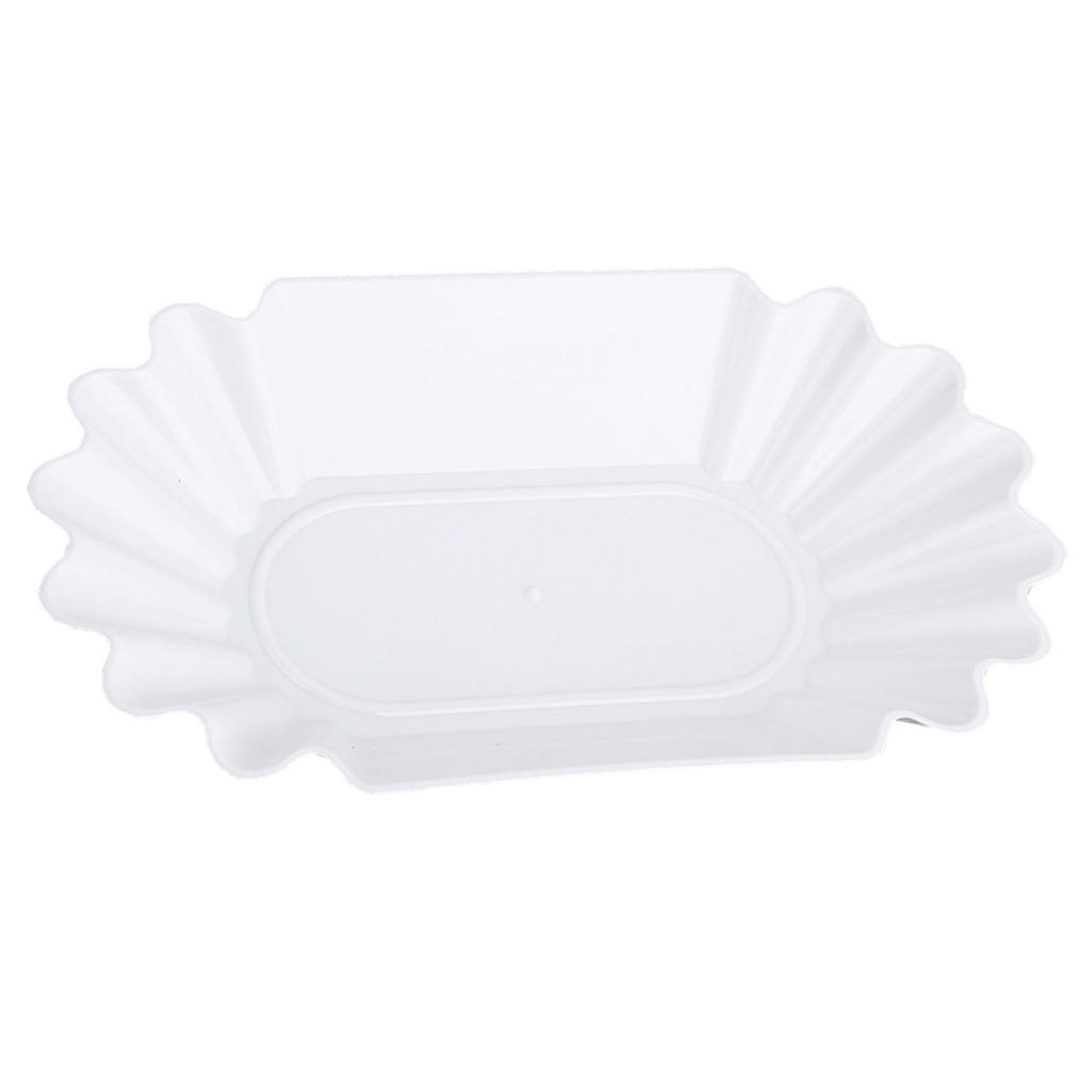 Plastic Plate Coffee Bean Snack Oval Plate Dessert Fruit Tray Picnic Tableware for Party Wedding Candy Food Display