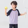 Boy's Color-block Letter Short Sleeve T-shirt