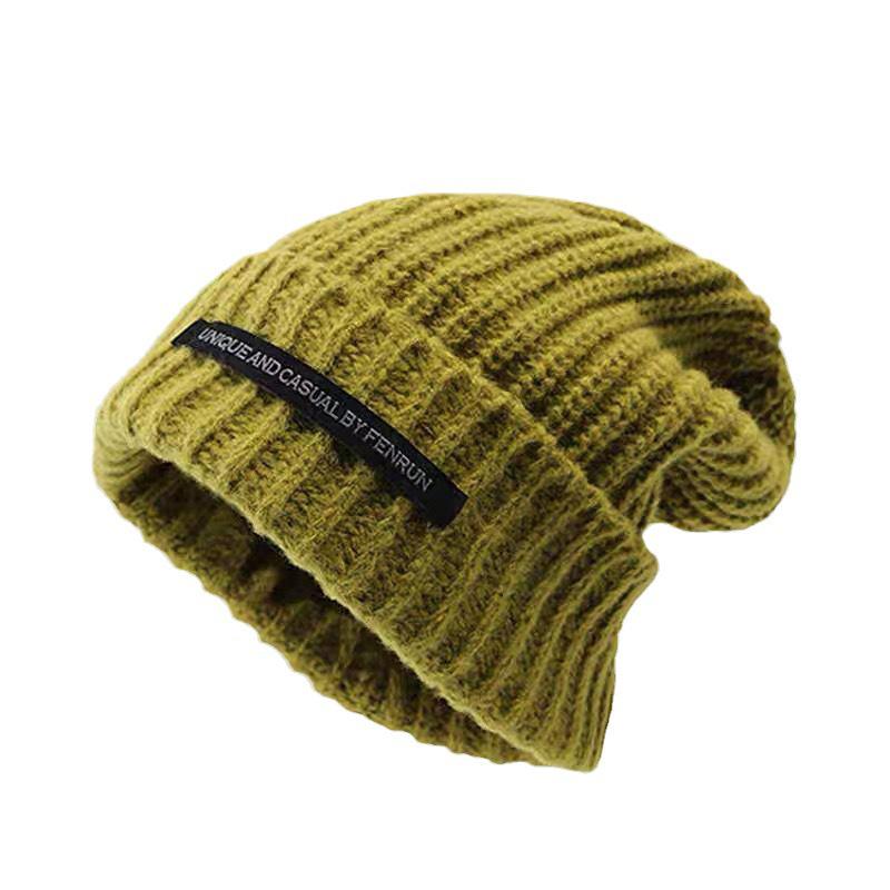 Unisex Knitted Wool Hat for Autumn/Winter - Large Fit, Small Face, Slouchy Style, Warm for Couples