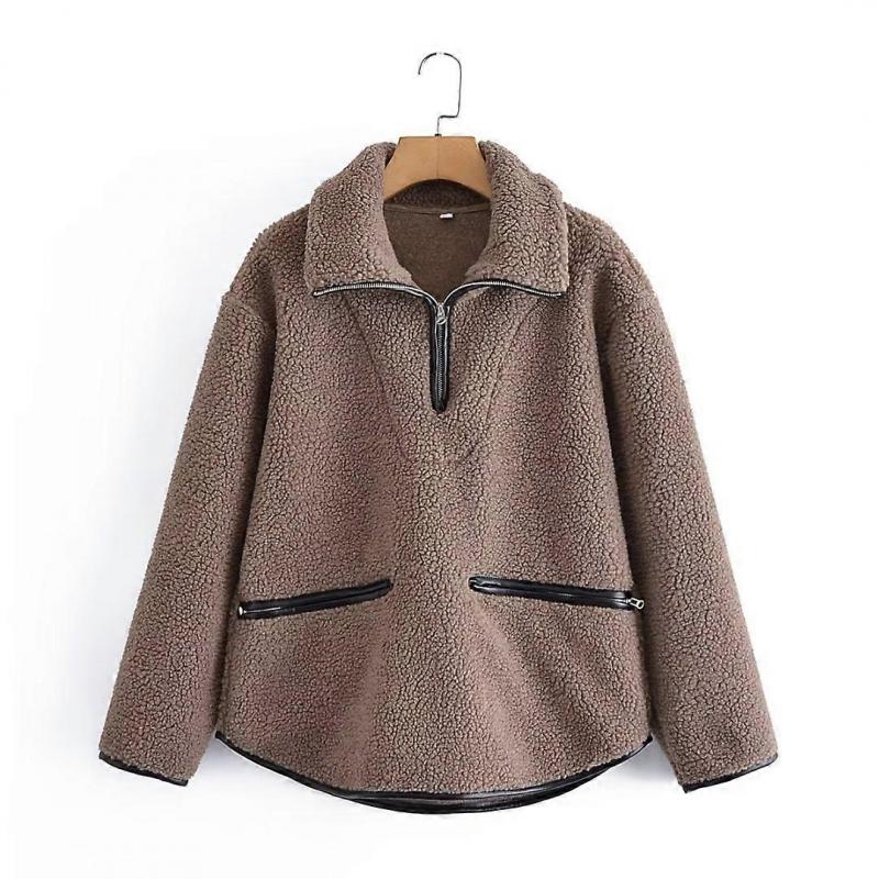 Women's Camel Pullover Sweater Coat