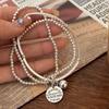 INS Three Layers Round Bead Bracelets Light Luxury Cuff Hand Bangles  Jewelry Gifts