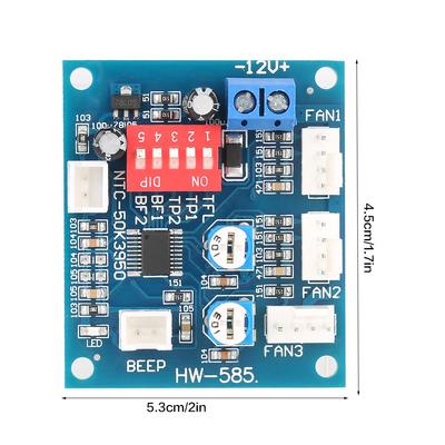 12V Four Wire Thermostat Pwm Fan Speed Controller Governor Module for Pc Pwm Fan Controller Pc Temperature Control