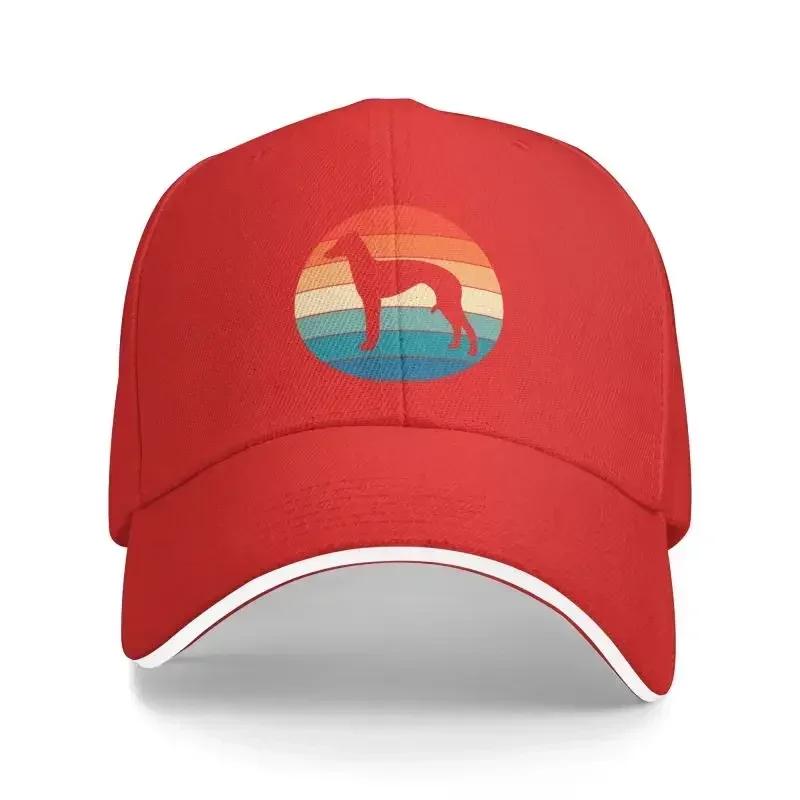 Custom Punk Vintage Retro Greyhound Dog Lover Baseball Cap for Men Women Breathable Dog Owner Dad Hat Performance