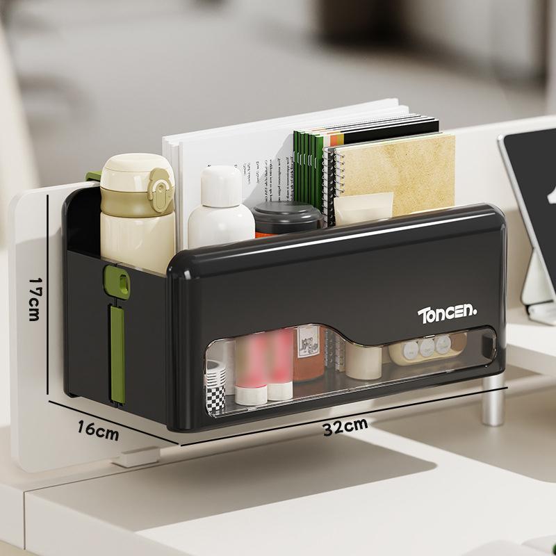 Foldable No-Drill Wall Mount Desk Organizer Multi-Color Hanging Storage Box for Kitchen Living Room Bedside Office Storage Hook