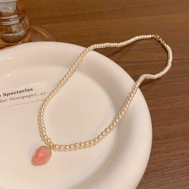 Koreanische High-End Barockperlenkette - Leichte Luxus Perlen Schlüsselbeinkette für Damen