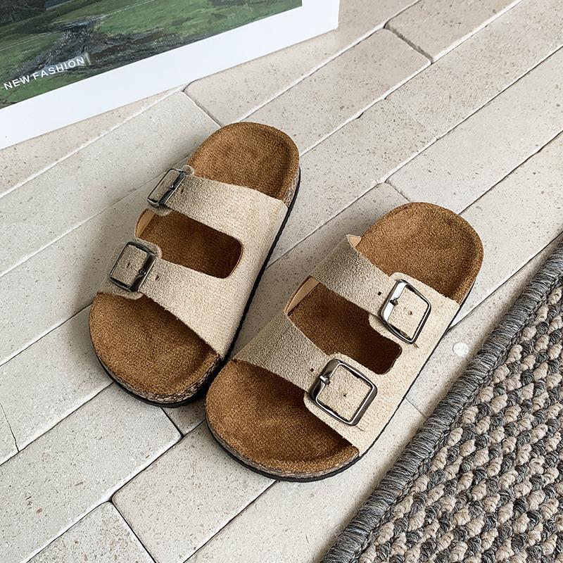 New Summer Kids Beach Cork Slippers for Girls Boys Children Outdoor Casual Non-slip Flat with Slide Shoe Boys Girls Sandals