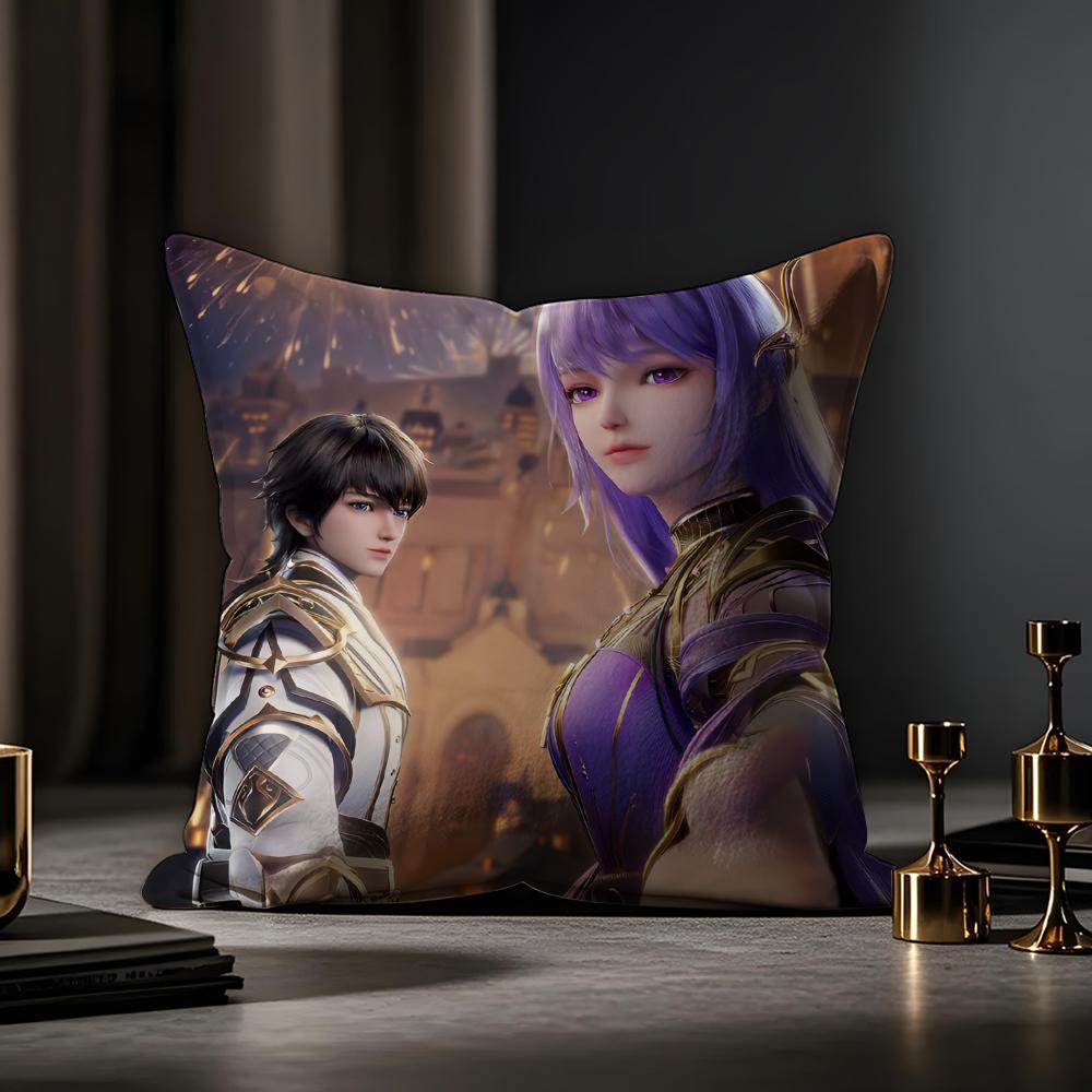 Divine Seal Throne Cushion Cover Anti-dustmite Pillowcase Invisible Zipper Silky Short Plush Sofa Cushion Cover