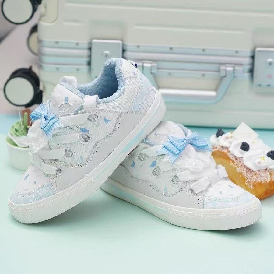 Niche design blueberry cake color scheme bread shoes high value small fragrant casual shoes