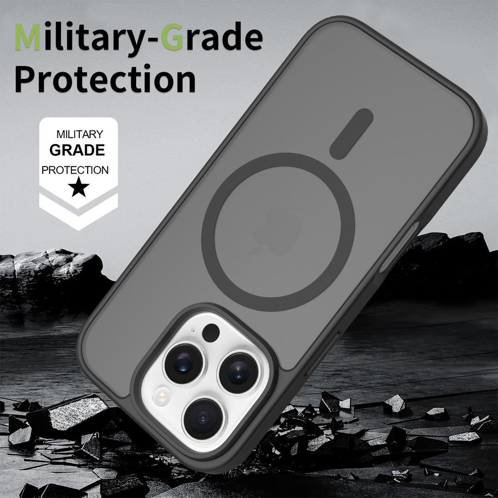 Custodia Magnetica Opaca Per Per Iphone 17E 16E 17 Air 16 Pro Max 1 Plus 14 13 Mini 12 11 16Pro Mag Safe Cover per Telefono Accessori