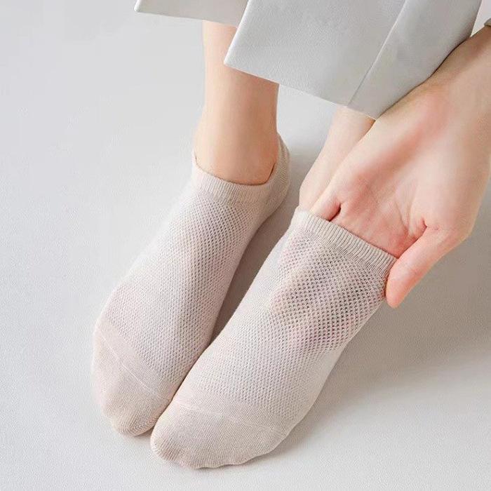 Female Summer Thin Mesh Does Not Fall with The Boat Socks