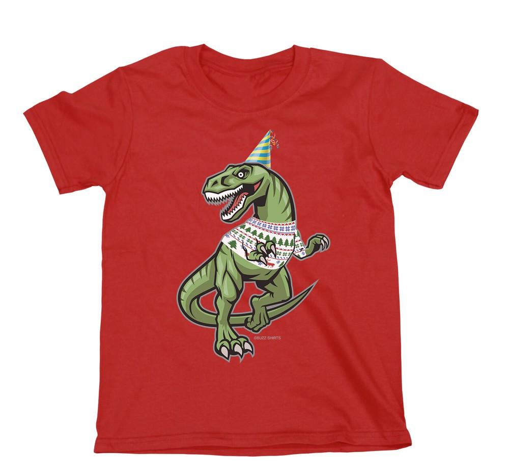 

Christmas T-Rex Kids Clothin T-Shirt Funny Dinosaur Boys Girls Xmas Gift Present XL