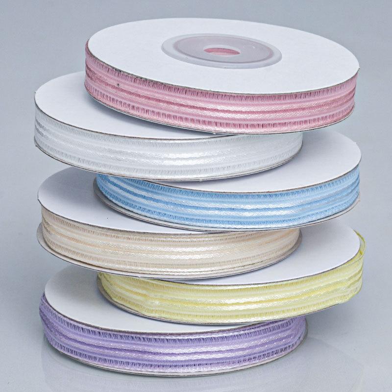 Elegant and Exquisite Vertical Transparent Mesh Ribbon Handmade DIY Flower Cake Gift Hair Decoration Bow Colorful Ribbon Crafts Making Ribbons
