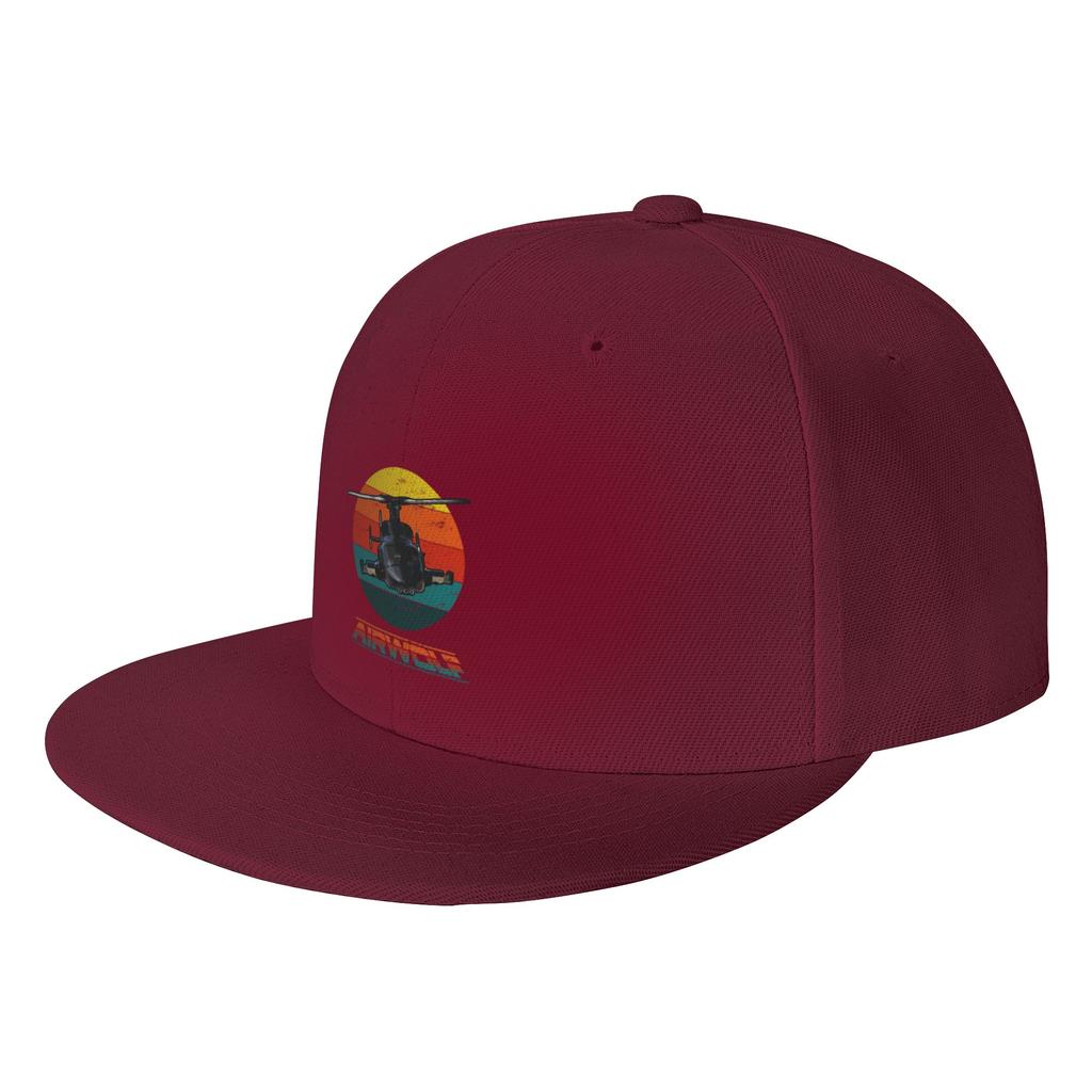 Fashion Airwolf Sunset s Retro Classic Flat Brim Sun Hat Foldable Mesh Cap