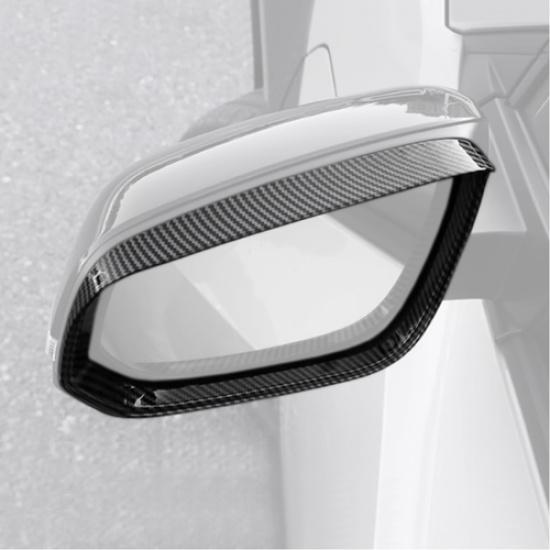 Carbon Side Rearview Mirror Rain Eyebrow Frame Cover For Toyota Tundra -2025