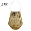 Rattan Woven Solar Lamp Lantern, Outdoor Faux Light, Rustic Waterproof Decorative Light Powered Hanging Lantern for Garden Balcony Patio Porch