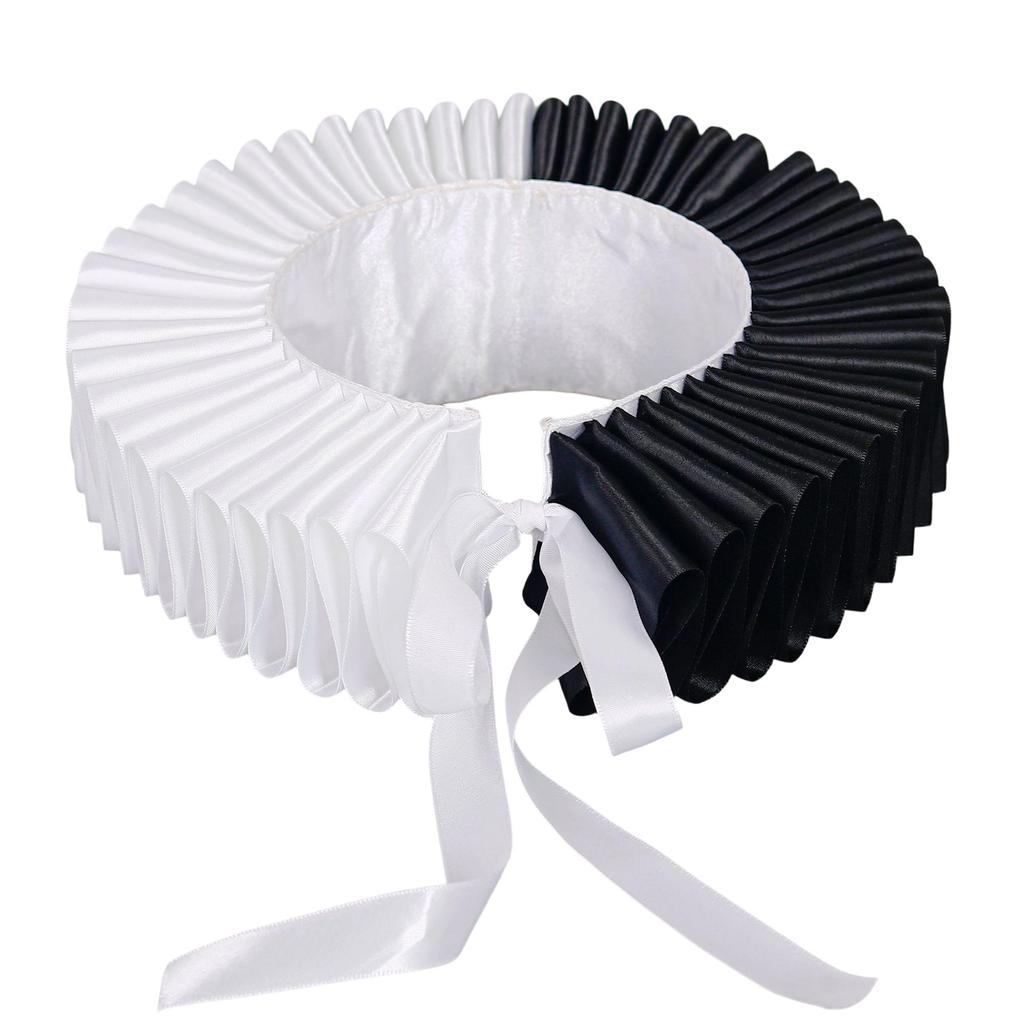 Decorative Ruff Collar Faux Collar Clown Costume Accessory For Women Theme Event and Halloween Cosplay Dressingup Props