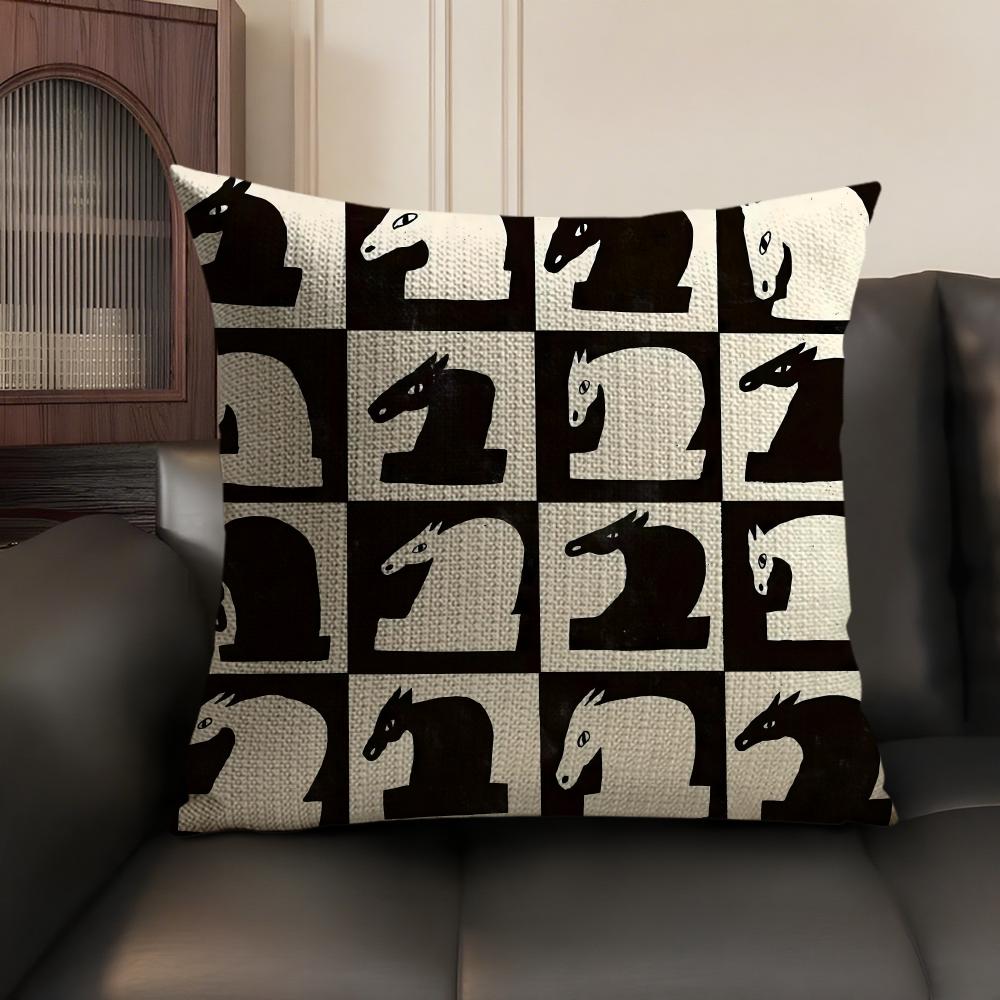 Ретро Эстетика Наволочка Натуральный Лен Органическая Ткань Двусторонний Принт Диван Домашний Декор Дышащий Экологически 30x30cm