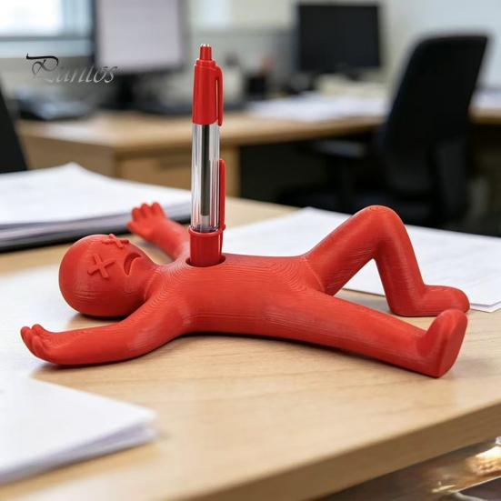 Decorative Pen Holder for Teachers Humorous Human Shape Holder, 3D Printed Fun Pencil Funny Villain Display Creative Stress Relief Desktop Decoration