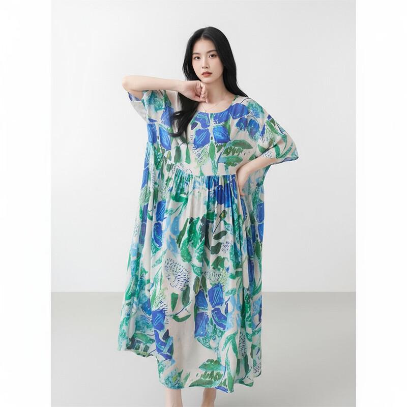 Aiyilian Floral Patchwork Loose Summer Dress