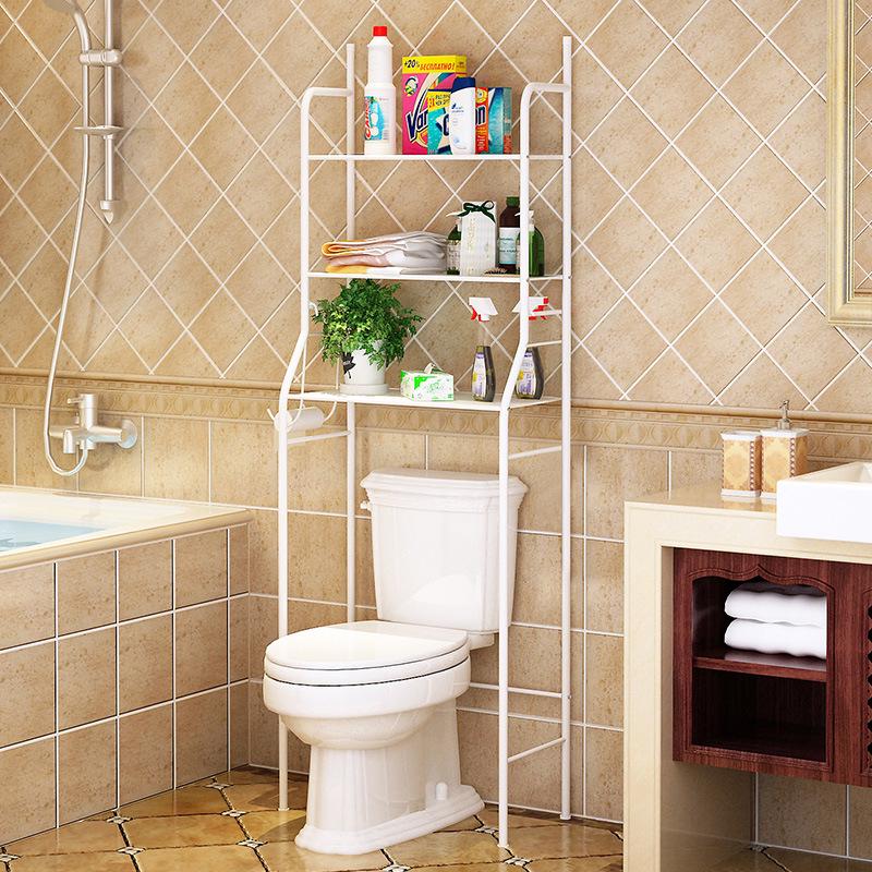 

Floor Standing Punch-Free Bathroom Storage Rack for Toilet and Washbasin