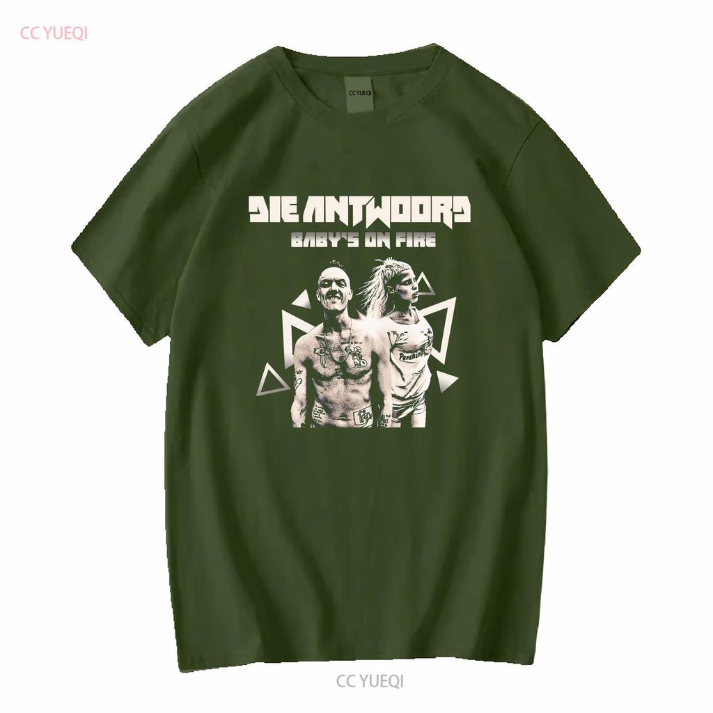 Die Antwoord band babys on fire T shirt black All Sizes S 5XL 1PT731 vintage Washed Unisex Soft Top For Everyday Wear