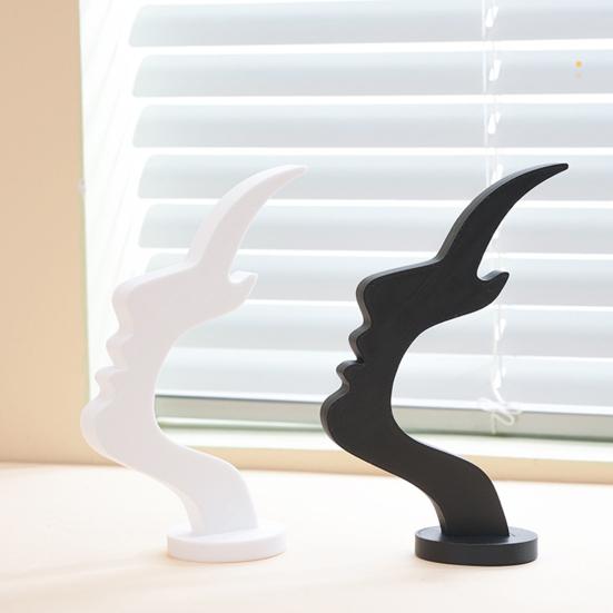 Szklany uchwyt w kształcie twarzy Abstrakcyjny stojak do ekspozycji okularów przeciwsłonecznych z boczną twarzą Organizer do przechowywania na biurko Drukowany 3D do domu, biura, sypialni, stolika nocnego, dekoracji biurka