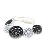NOA [J3178] - Designer Bracelet 'Flora' Black White