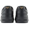 Emporio Armani EA7 Leather Round Toe Lace-Up Low-Top Sneakers Men Sneakers Black X8X187XK402M701