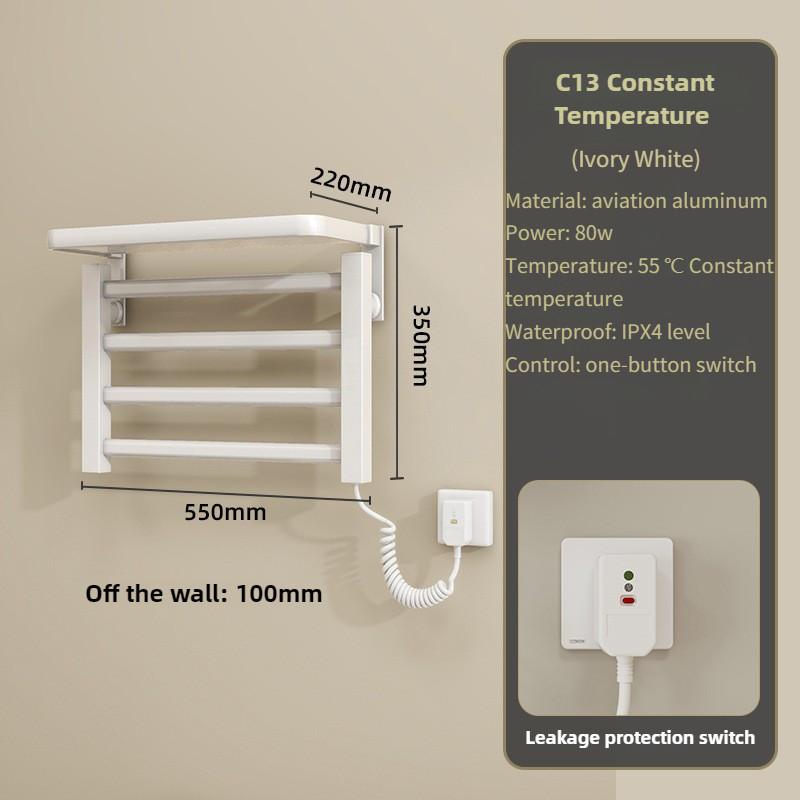 

Бытовая интеллектуальная стерилизация Сушилка для полотенец Стойка для хранения полотенец с постоянной температурой для ванной комнаты C13 White