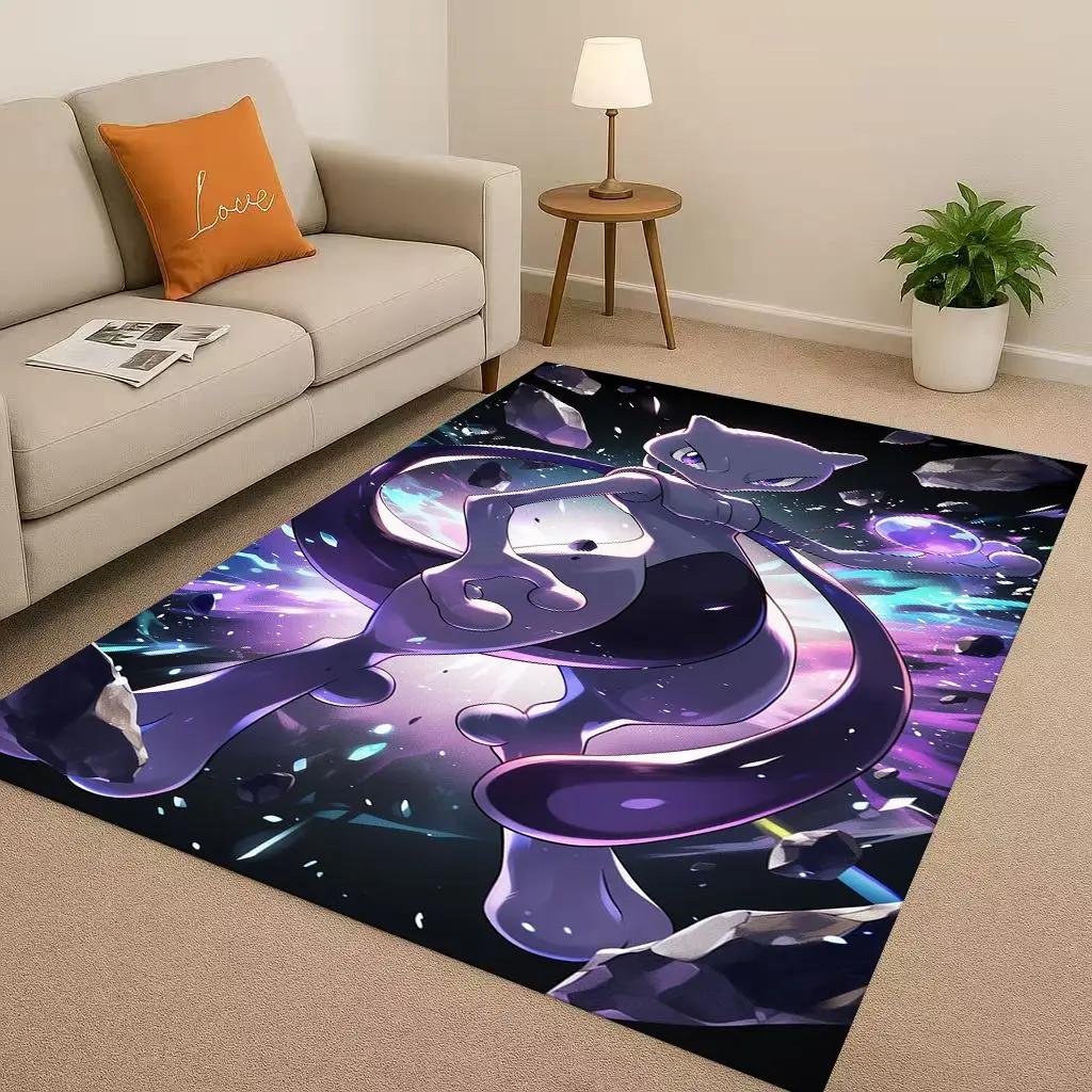 2026 Pokemon Pikachu Cartoon Christmas Living Room Non-Slip Area Rug Carpet For Bedroom Playroom Sofa,Home Decor Doormat