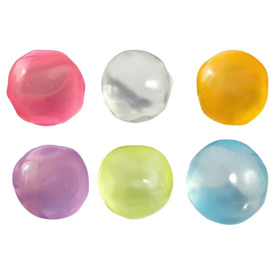 2/4/6 Peças Bola de Óleo de Coco Transparente para Apertar Alívio da Ansiedade Bola Anti-Stress Moldável Bola Macia Elástica Moldável para DIY Brinquedo Sensorial Fidget