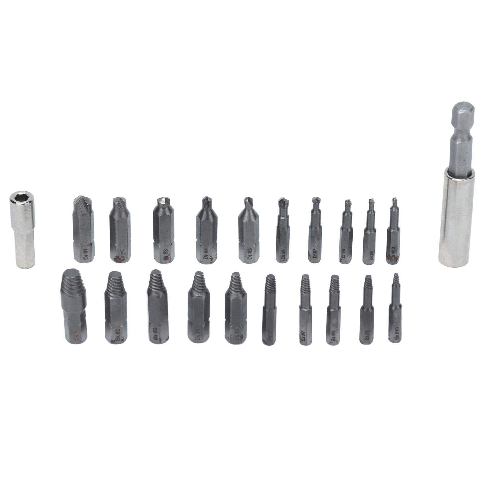 

Bolts Extractor Kit Chrome Vanadium Steel Damaged Screw Stud Remover Tool Set with Storage Box
