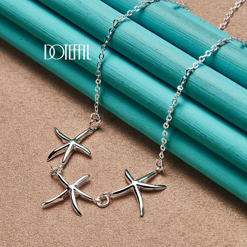 Starfish Necklace Silver Party Gift Charm Jewelry