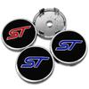 4pcs 56+60mm ST Logo Car Wheel Center Hub Caps Emblem Badge Covers Sticker For Focus Kuga Explorer Mondeo Everest S-MAX