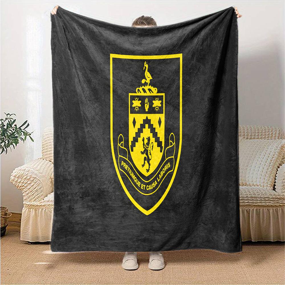 Football Club Burnley Flannel Blanket, Soft Polyester, Modern Design, All-Season for Camping, Travel, Gifts for holidays or birthdays