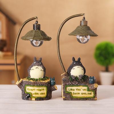 Grocery Store Fatty Cat Patron God with Light Microscape Resin Craft Decoration Student Friend Valentine's Day Gift