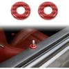 2x Door Lift Bolt Lock Pin Trim For Dodge Challenger 2014-  Red Carbon Fiber