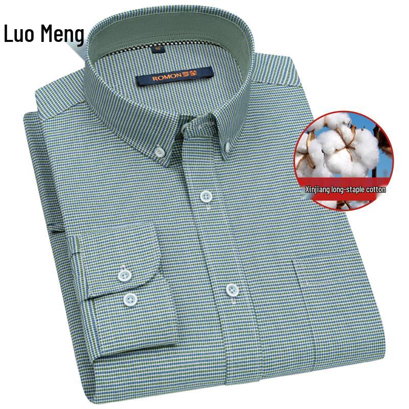 Luomeng Herren Business Casual Langarmhemd
