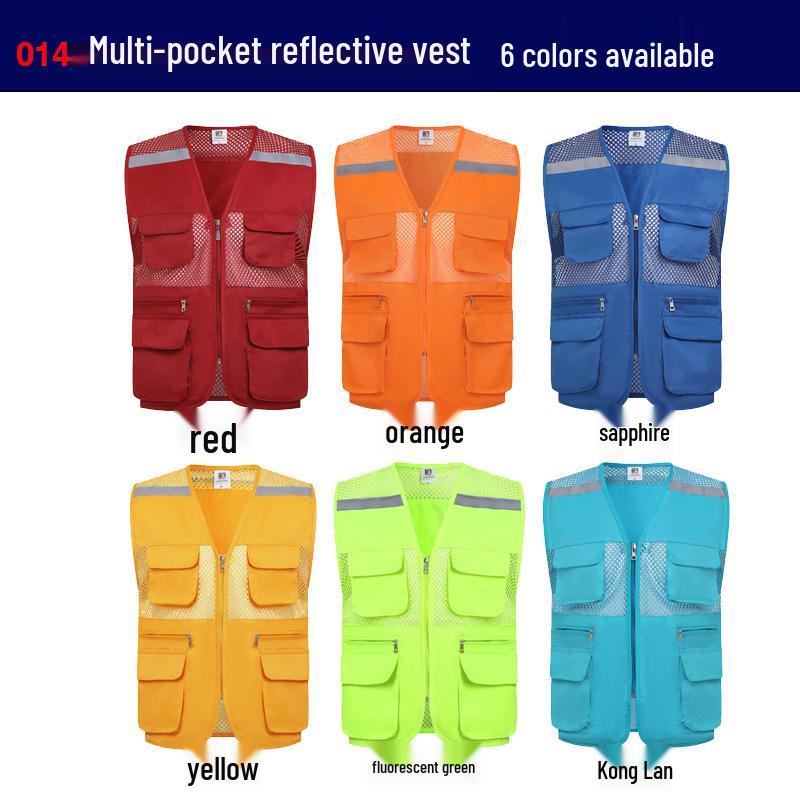 Custom Reflective Safety Vest with Logo for Nighttime Construction and Sanitation Workers